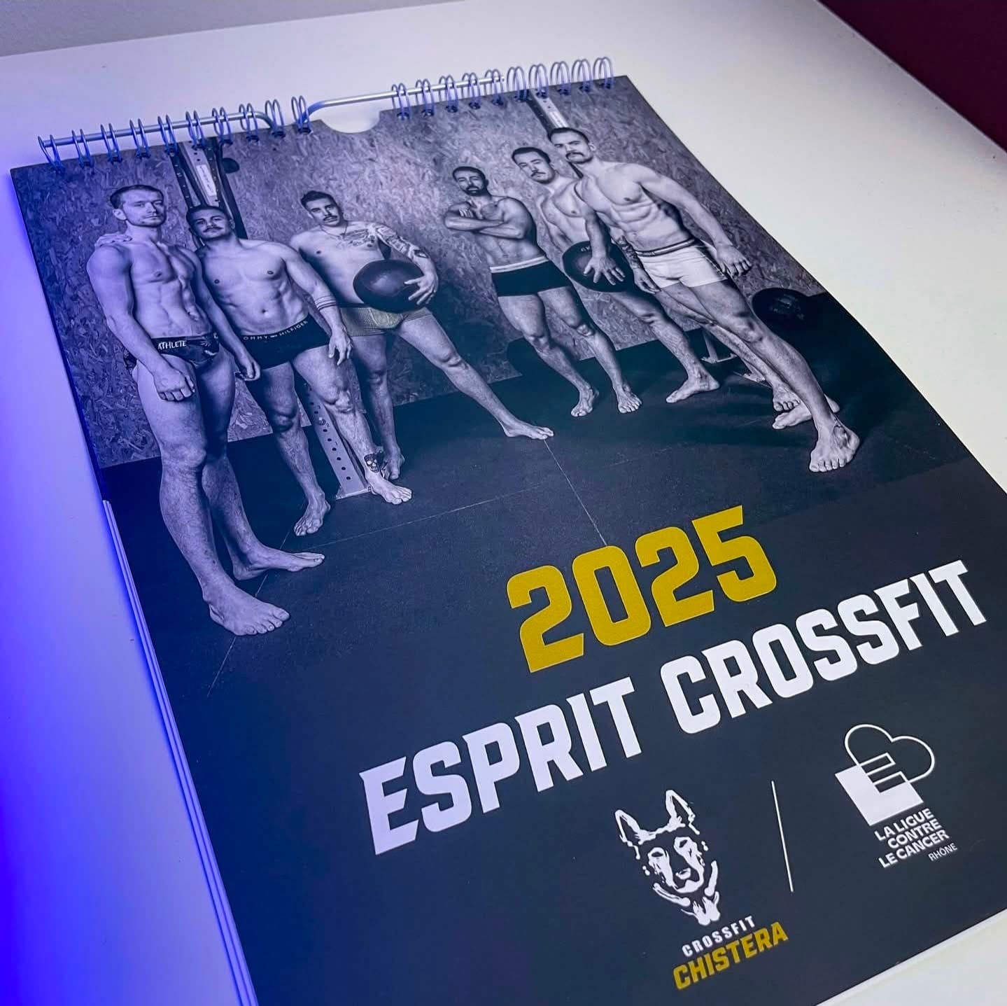 Calendrier Esprit CrossFit 2025 de CrossFit Chistera (Saint-Pierre-de-Chandieu, Est lyonnais) au profit de la Ligue contre le cancer du Rhône